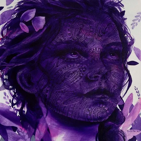 MEVLÜT AKAR tarafından 2025 yılında 40x40 cm ölçülerinde Tuval üzeri akrilik boya tekniği ile yapılmıştır.