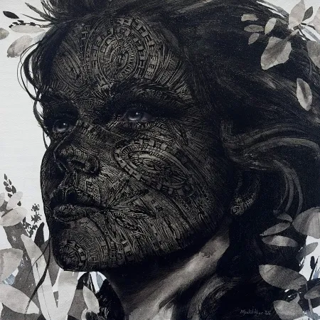 MEVLÜT AKAR tarafından 2025 yılında 40x40 cm ölçülerinde Tuval üzeri akrilik boya tekniği ile yapılmıştır.