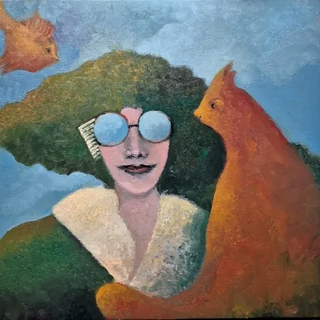 EROL PELİOĞLU tarafından 2525 yılında 40x40 cm ölçülerinde Tuval üzeri yağlı boya tekniği ile yapılmıştır.