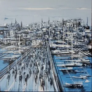 AYHAN ÇETİN tarafından 2023 yılında 40x40 cm ölçülerinde Tuval üzeri akrilik boya tekniği ile yapılmıştır.