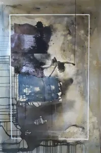 HÜSEYİN RÜSTEMOĞLU tarafından 2019 yılında 150x100 cm ölçülerinde Tuval üzeri karışık teknik tekniği ile yapılmıştır.