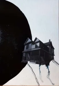 HÜSEYİN RÜSTEMOĞLU tarafından 2019 yılında 60x40 cm ölçülerinde Tuval üzeri karışık teknik tekniği ile yapılmıştır.