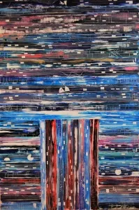 MELİKE UÇKU tarafından 2019 yılında 150x100 cm ölçülerinde Tuval üzeri akrilik boya tekniği ile yapılmıştır.