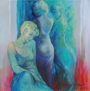 GÜLAY YÜKSEL tarafından 50x50 cm ölçülerinde Tuval üzeri yağlı boya tekniği ile yapılmıştır.