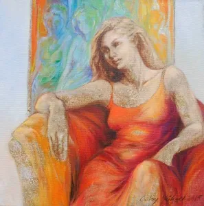 GÜLAY YÜKSEL tarafından 40x40 cm ölçülerinde Tuval üzeri yağlı boya tekniği ile yapılmıştır.