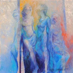 GÜLAY YÜKSEL tarafından 40x40 cm ölçülerinde Tuval üzeri yağlı boya tekniği ile yapılmıştır.