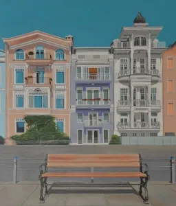 GÜLŞAH ÇALHAN tarafından 2019 yılında 80x100 cm ölçülerinde Tuval üzeri akrilik boya tekniği ile yapılmıştır.