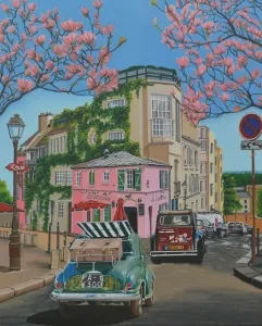 GÜLŞAH ÇALHAN tarafından 2020 yılında 40x50 cm ölçülerinde Tuval üzeri akrilik boya tekniği ile yapılmıştır.