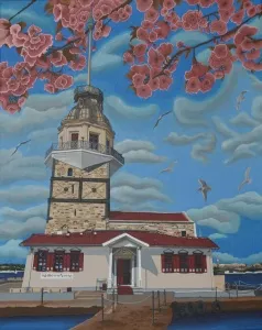 GÜLŞAH ÇALHAN tarafından 2022 yılında 40x50 cm ölçülerinde Tuval üzeri akrilik boya tekniği ile yapılmıştır.