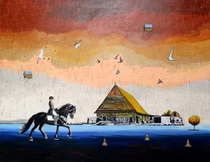 HAKAN ADA tarafından 2014 yılında 116x144 cm ölçülerinde Tuval üzeri akrilik boya tekniği ile yapılmıştır.