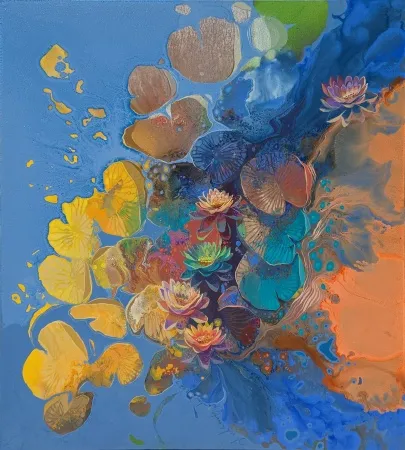 HAKAN ERASLAN tarafından 2025 yılında 100x90 cm ölçülerinde Tuval üzeri akrilik boya tekniği ile yapılmıştır.