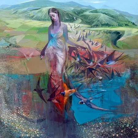 HAKAN ERASLAN tarafından 2026 yılında 60x60 cm ölçülerinde Tuval üzeri akrilik boya tekniği ile yapılmıştır.