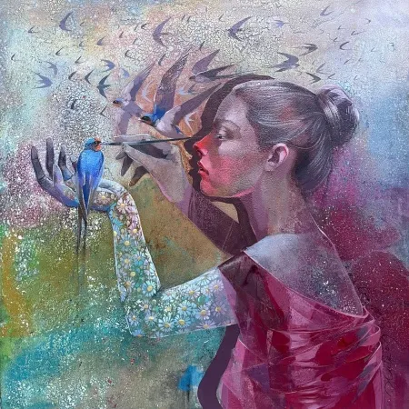 HAKAN ERASLAN tarafından 2026 yılında 60x60 cm ölçülerinde Tuval üzeri akrilik boya tekniği ile yapılmıştır.