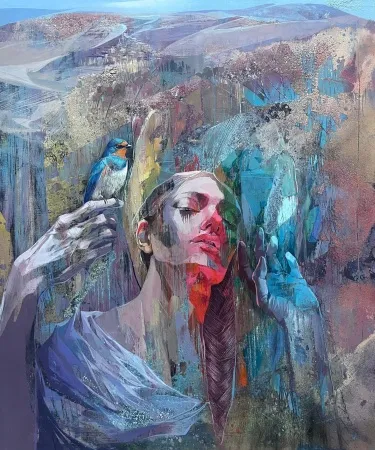 HAKAN ERASLAN tarafından 2026 yılında 60x50 cm ölçülerinde Tuval üzeri akrilik boya tekniği ile yapılmıştır.