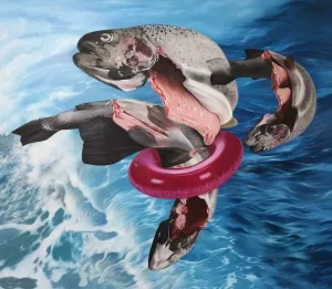 ELAHEH JAFARİ tarafından 2023 yılında 150x130 cm ölçülerinde Tuval üzeri yağlı boya tekniği ile yapılmıştır.