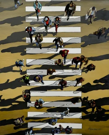 HATİCE YAMAN tarafından 2025 yılında 80x100 cm ölçülerinde Tuval üzeri yağlı boya tekniği ile yapılmıştır.