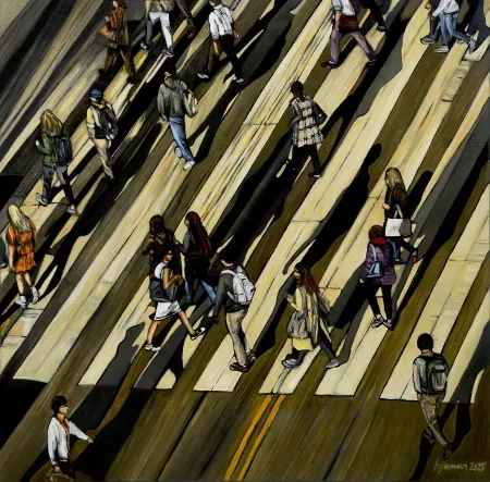 HATİCE YAMAN tarafından 2025 yılında 60x60 cm ölçülerinde Tuval üzeri yağlı boya tekniği ile yapılmıştır.