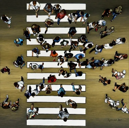 HATİCE YAMAN tarafından 2025 yılında 60x60 cm ölçülerinde Tuval üzeri yağlı boya tekniği ile yapılmıştır.