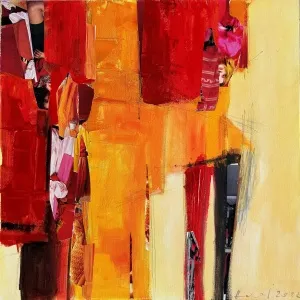 HAZAL AKSOY tarafından 60x60 cm ölçülerinde Tuval üzeri karışık teknik tekniği ile yapılmıştır.