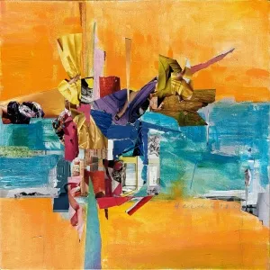 HAZAL AKSOY tarafından 60x60 cm ölçülerinde Tuval üzeri karışık teknik tekniği ile yapılmıştır.