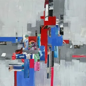 HAZAL AKSOY tarafından 90x90 cm ölçülerinde Tuval üzeri karışık teknik tekniği ile yapılmıştır.