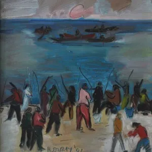 HİLMİ ÖZBAY tarafından 2001 yılında 25x28 cm ölçülerinde Duralit üzeri yağlı boya tekniği ile yapılmıştır.