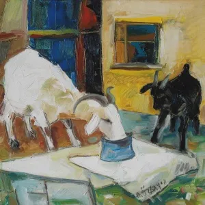 HİLMİ ÖZBAY tarafından 2007 yılında 40x45 cm ölçülerinde Tuval üzeri yağlı boya tekniği ile yapılmıştır.