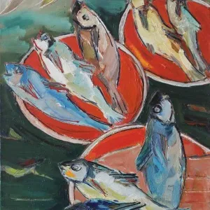 HİLMİ ÖZBAY tarafından 2009 yılında 70x50 cm ölçülerinde Tuval üzeri yağlı boya tekniği ile yapılmıştır.