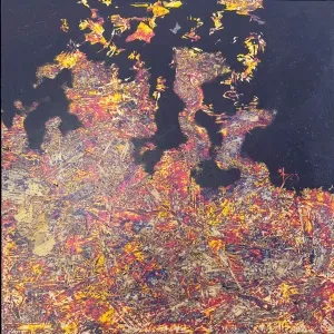 İBRAHİM AKGÜNEY tarafından 2024 yılında 60x60 cm ölçülerinde OSB Levha tekniği ile yapılmıştır.