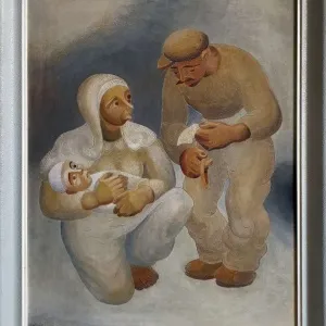 İBRAHİM BALABAN tarafından 1970 yılında 43x58 cm ölçülerinde Duralite marufle kartona yağlı boya tekniği ile yapılmıştır.