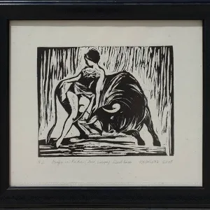 KAYIHAN KESKİNOK tarafından 2008 yılında 21x26 cm ölçülerinde Linol Baskı tekniği ile yapılmıştır.