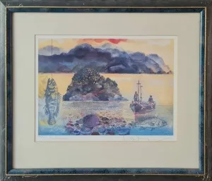 MUSTAFA PİLEVNELİ tarafından 1996 yılında 32x44 cm ölçülerinde Serigrafi 56/100 tekniği ile yapılmıştır.