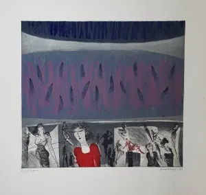 HAYATİ MİSMAN tarafından 1989 yılında 67x70 cm ölçülerinde Gravür E/A - 2 tekniği ile yapılmıştır.