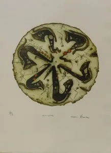 ERDAL KURUZU tarafından 2000 yılında 19x19 cm ölçülerinde Baskı 15//20 tekniği ile yapılmıştır.