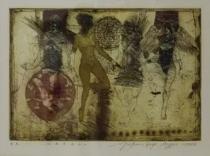 YUSUF ZİYA AYGEN tarafından 24x16 cm ölçülerinde Gravür EA tekniği ile yapılmıştır.