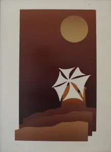 YILMAZ AYSAN tarafından 49x30 cm ölçülerinde Serigrafi 1//20 tekniği ile yapılmıştır.