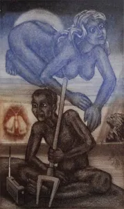 MUSTAFA ASLIER tarafından 1982 yılında 16x10 cm ölçülerinde Gravür 40//20 tekniği ile yapılmıştır.