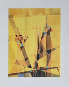 FERRUH BAŞAĞA tarafından 2001 yılında 81x65 cm ölçülerinde Litografi tekniği ile yapılmıştır.