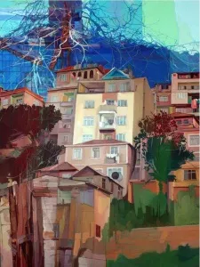 SELDA EREN tarafından 2012 yılında 120x90 cm ölçülerinde Tuval üzeri yağlı boya tekniği ile yapılmıştır.