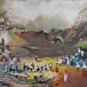 DERYA ÜLKER tarafından 2013 yılında 30x50 cm ölçülerinde Tuval üzeri akrilik boya tekniği ile yapılmıştır.