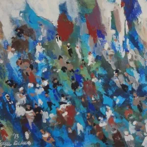 DERYA ÜLKER tarafından 2013 yılında 30x50 cm ölçülerinde Tuval üzeri akrilik boya tekniği ile yapılmıştır.