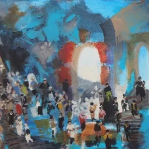 DERYA ÜLKER tarafından 2013 yılında 30x50 cm ölçülerinde Tuval üzeri akrilik boya tekniği ile yapılmıştır.