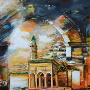 EKREM KUTLU tarafından 2013 yılında 120x90 cm ölçülerinde Tuval üzeri akrilik boya tekniği ile yapılmıştır.