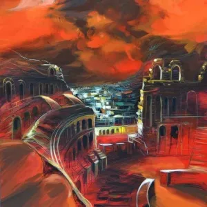 EKREM KUTLU tarafından 2013 yılında 120x90 cm ölçülerinde Tuval üzeri akrilik boya tekniği ile yapılmıştır.
