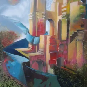 RIDVAN ÖZGÜR tarafından 2013 yılında 120x90 cm ölçülerinde Tuval üzeri akrilik boya tekniği ile yapılmıştır.