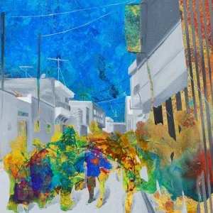 ARDA SELİM tarafından 2013 yılında 30x50 cm ölçülerinde Tuval üzeri akrilik boya tekniği ile yapılmıştır.