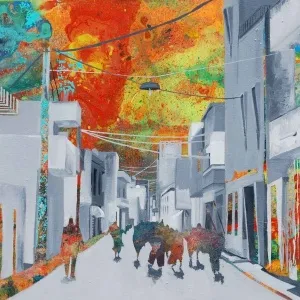 ARDA SELİM tarafından 2013 yılında 30x50 cm ölçülerinde Tuval üzeri akrilik boya tekniği ile yapılmıştır.
