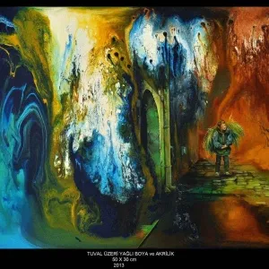 TURGUT AKARSU tarafından 2013 yılında 30x50 cm ölçülerinde Tuval üzeri akrilik boya tekniği ile yapılmıştır.