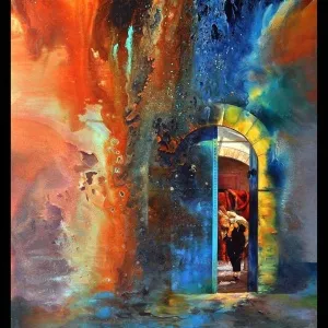 TURGUT AKARSU tarafından 2013 yılında 120x90 cm ölçülerinde Tuval üzeri akrilik boya tekniği ile yapılmıştır.