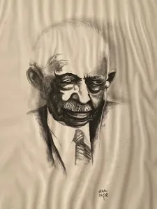 KENAN DEĞER tarafından 1990 yılında 68x48 cm ölçülerinde Kağıt üzeri kurşun kalem tekniği ile yapılmıştır.